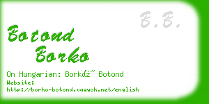 botond borko business card